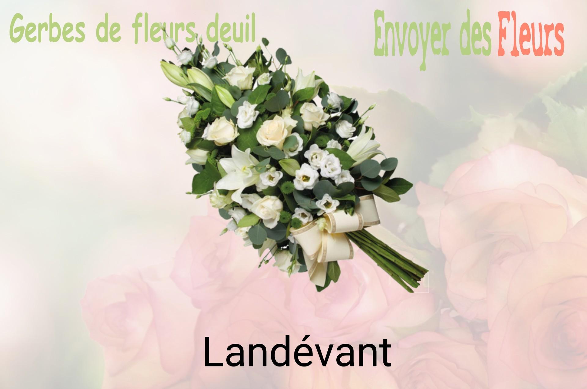 Gerbe de fleurs de deuil livrée à Landévant